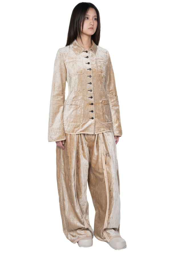 Mute Dance Velvet Dyed Jacket - Beige