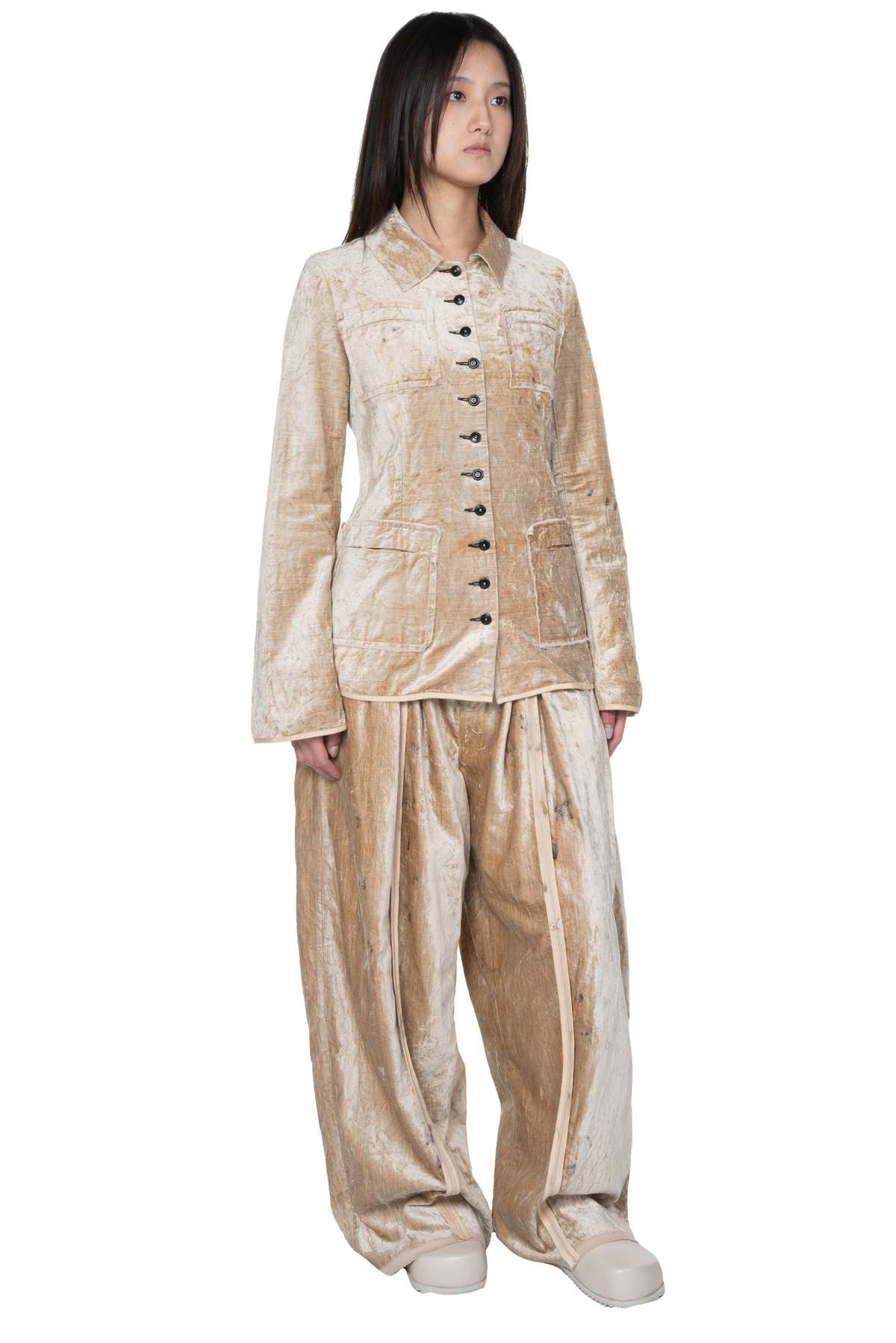 Mute Dance Velvet Dyed Jacket - Beige - Image 1 of 5