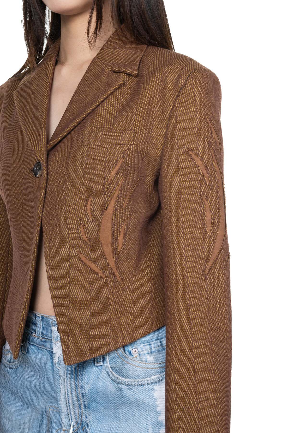 [ANDERSSON BELL]★(WOMEN) HANNAH LASER-CUT CROPPED JACKET Woven-Hannah-Laser-Cut-Cropped
