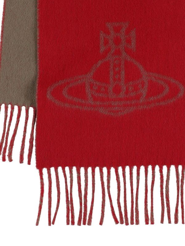 Vivienne Westwood Bouble Face Orb Wool Scarf | Garmentory