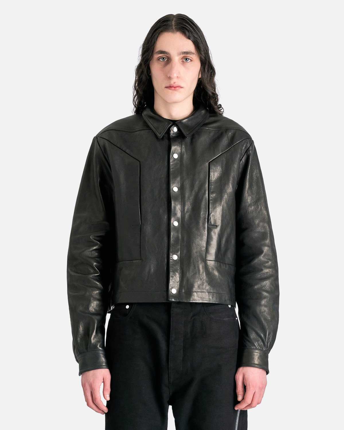 Rick Owens Alice Strobe Shirt - Black | Garmentory