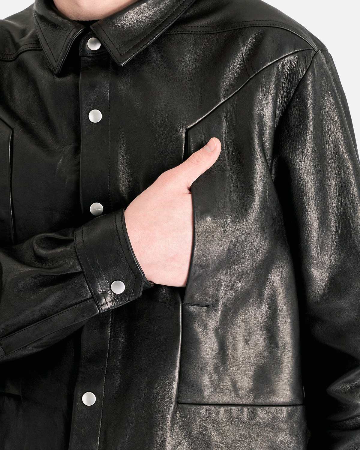 Rick Owens Alice Strobe Shirt - Black | Garmentory