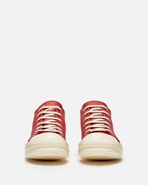 Rick Owens Low Ramones - Cardinal Red/Milk | Garmentory