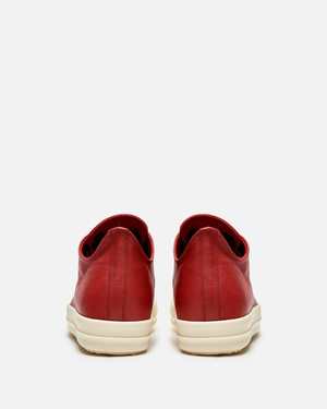 Rick Owens Low Ramones - Cardinal Red/Milk | Garmentory