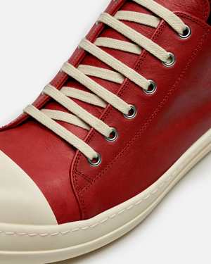 Rick owens ramones red×milk Rick Owens Low Ramones - Cardinal Red/Milk | Garmentory
