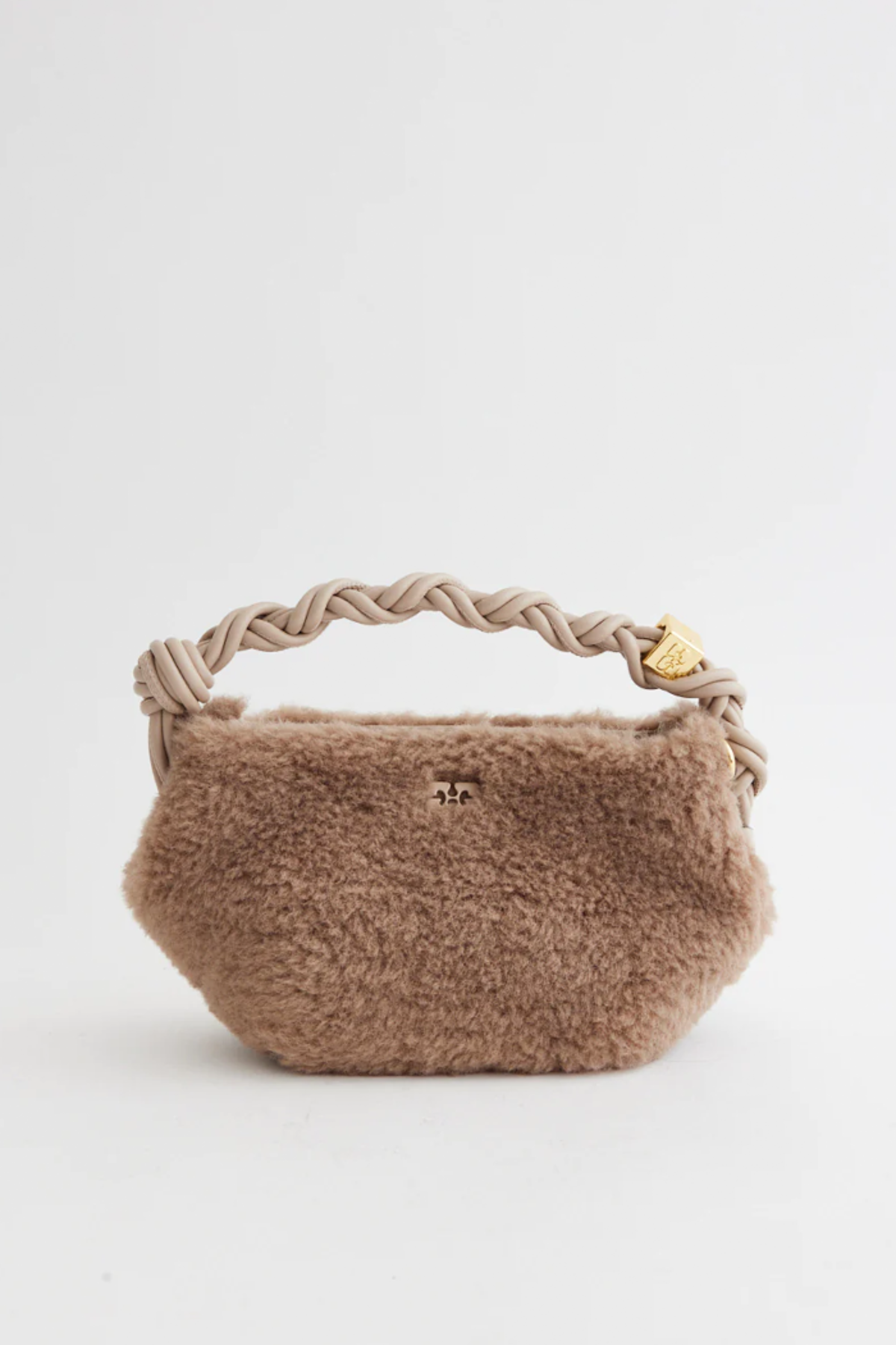 Ganni Mini Bou Bag - Oyster Grey Fur | Garmentory