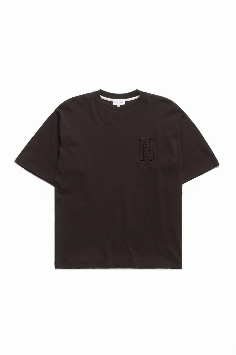 Norse Projects Simon Loose N Logo Tee - Espresso Norse Projects Simon Loose N Logo Tee - Espresso
