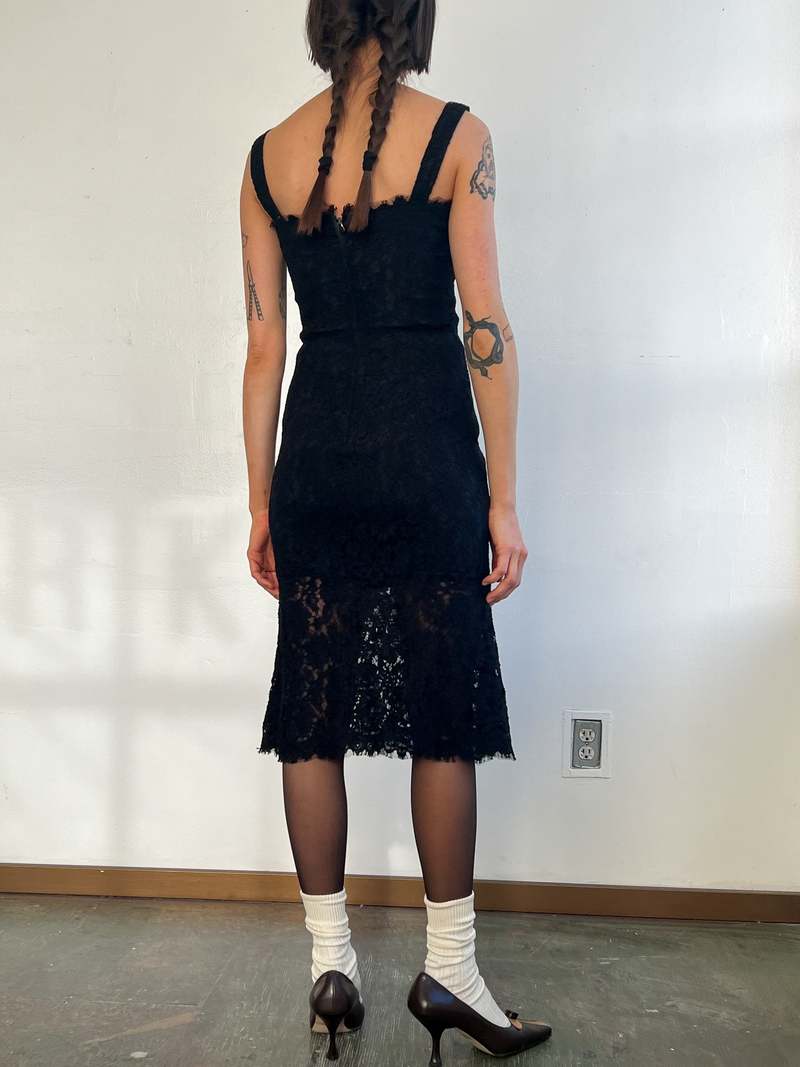 Dolce & Gabbana Lace Dress - Black | Garmentory