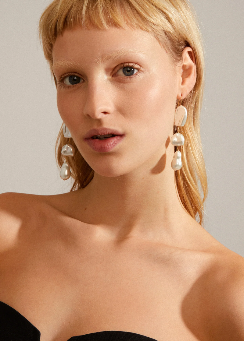 Pilgrim Luiza Pearl Earrings Gold Plated Garmentory