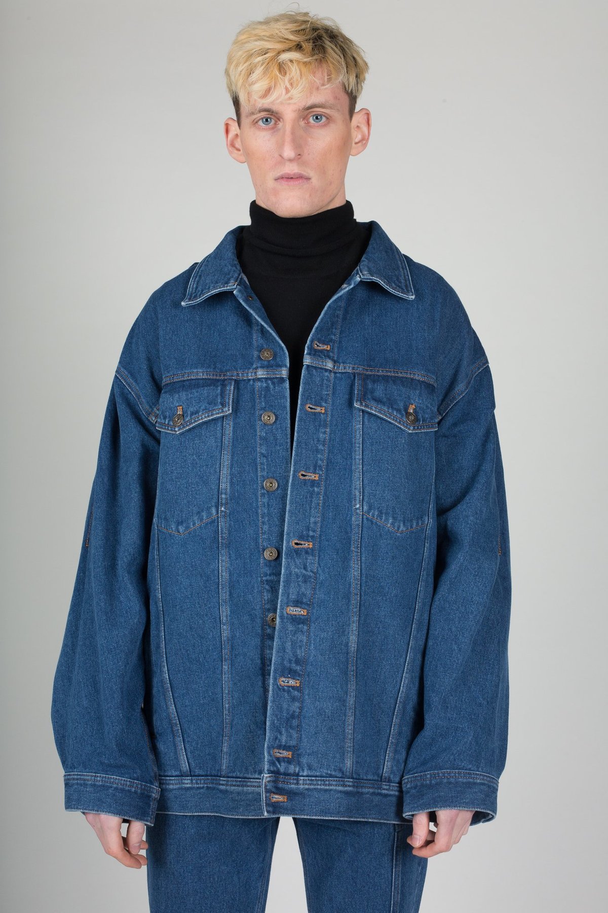 ジャケット・アウター HTH over denimjacket&tuck widedenimpants TODOZO Women's Oversized Denim Jacket Casual Long Sleeve