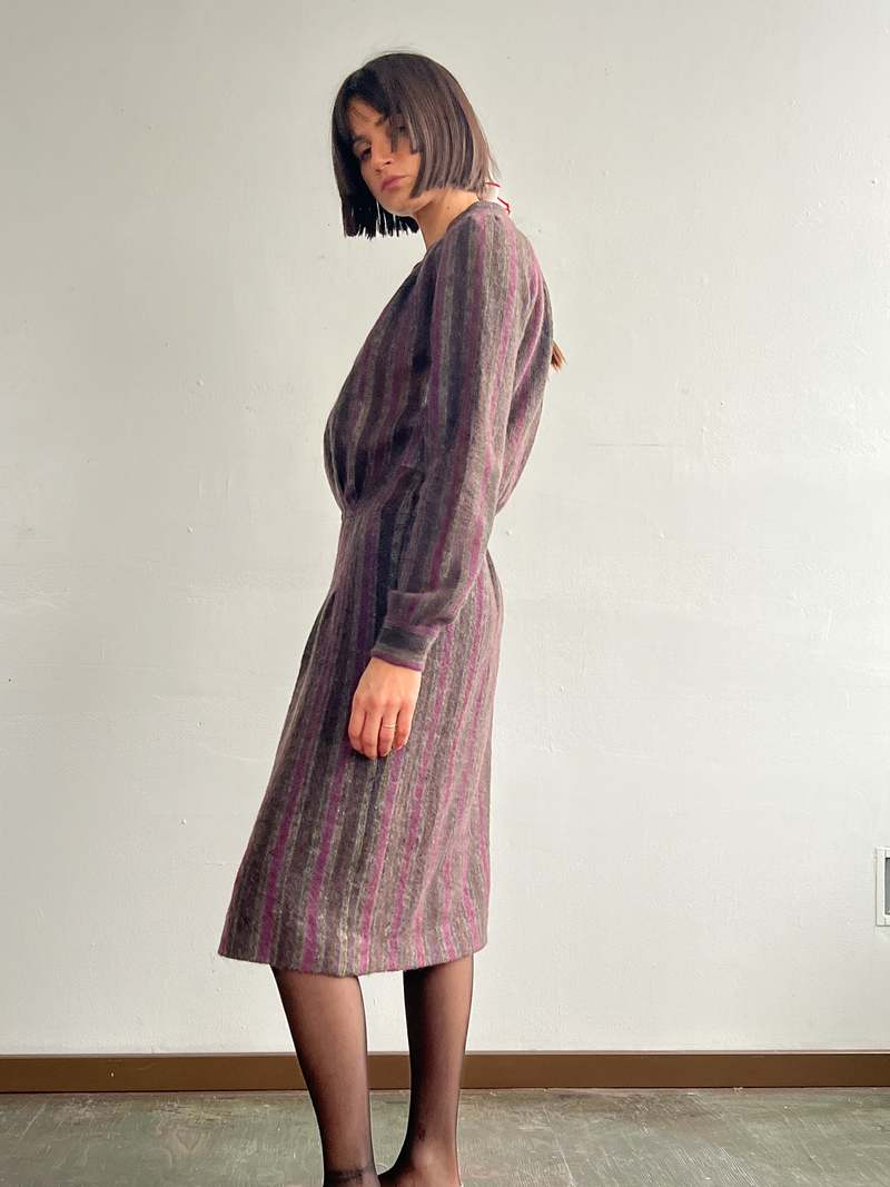 Missoni Knit Striped Dress - Green/Purple | Garmentory