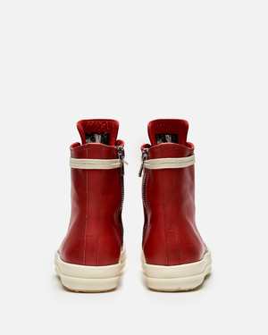 Rick Owens Ramones Sneakers - Cardinal Red/Milk | Garmentory