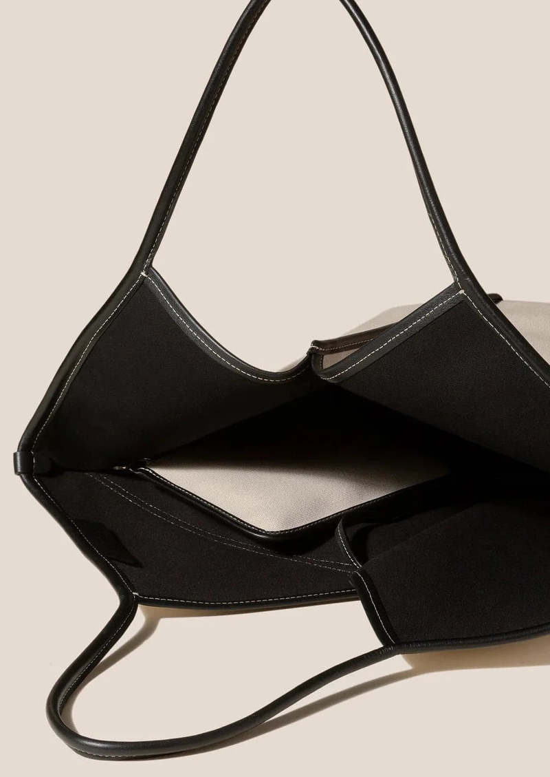 Hereu Duna Canvas Tote Bag Ivory/Black Garmentory