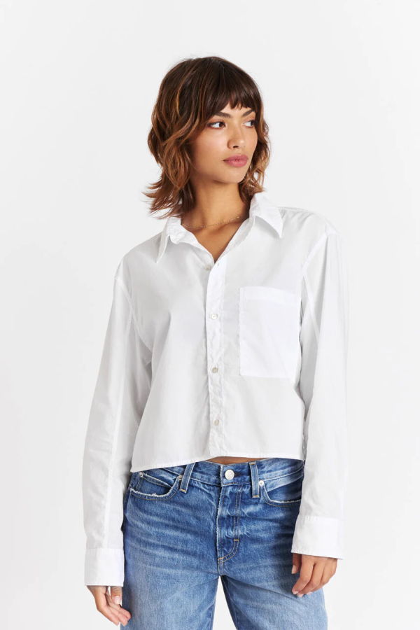 amo denim Ruth Crop Shirt - White