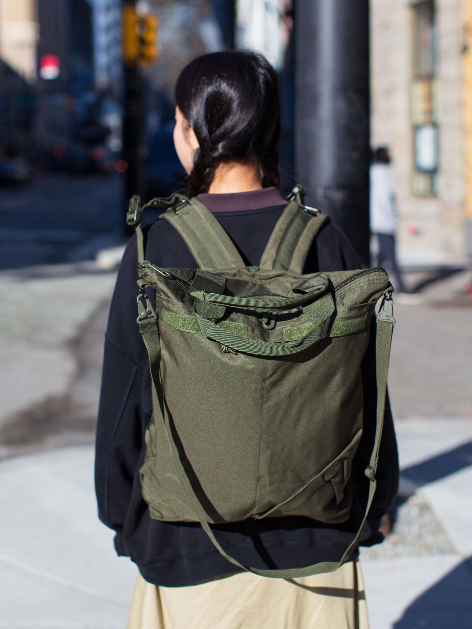 YMCL KY MFG Military Style Three Way Backpack - Black/Olive/Navy