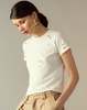 Cynthia Rowley Distressed Tee - White - Thumbnail 4