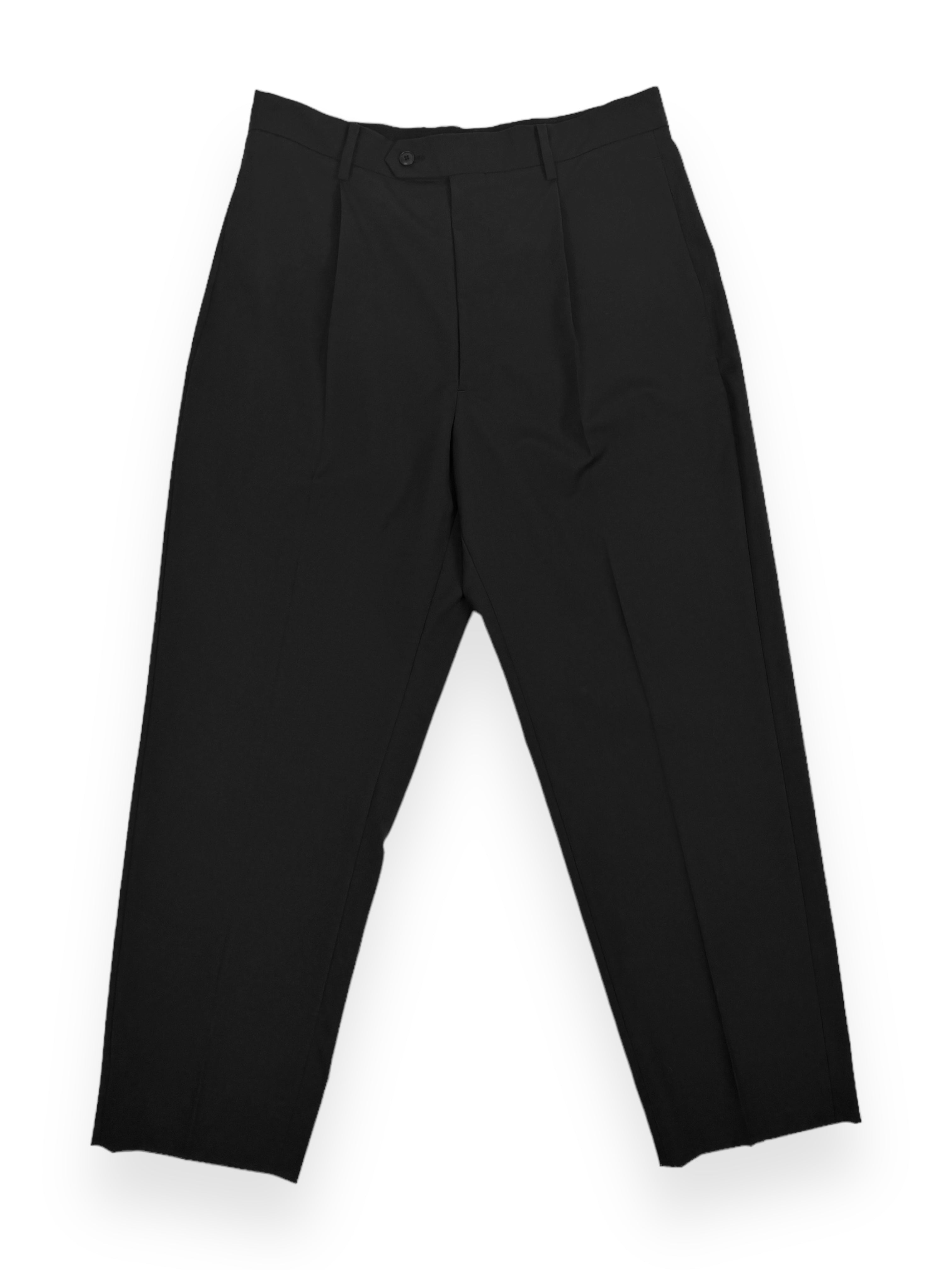 メンズウェア 8gshoot ONE TUCK WOOL BLEND PANTS Goldwin WOOL X BAMBOO ONE TUCK PANTS - Black | Garmentory