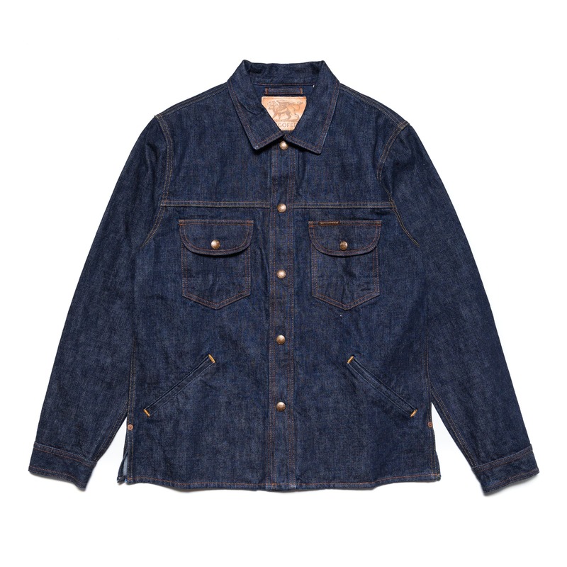 Indigofera Fargo Trucker Shiroyama 18oz Japanese Selvedge Denim jackets - Blue Indigofera Fargo Trucker Shiroyama 18oz Japanese Selvedge Denim jackets - Blue