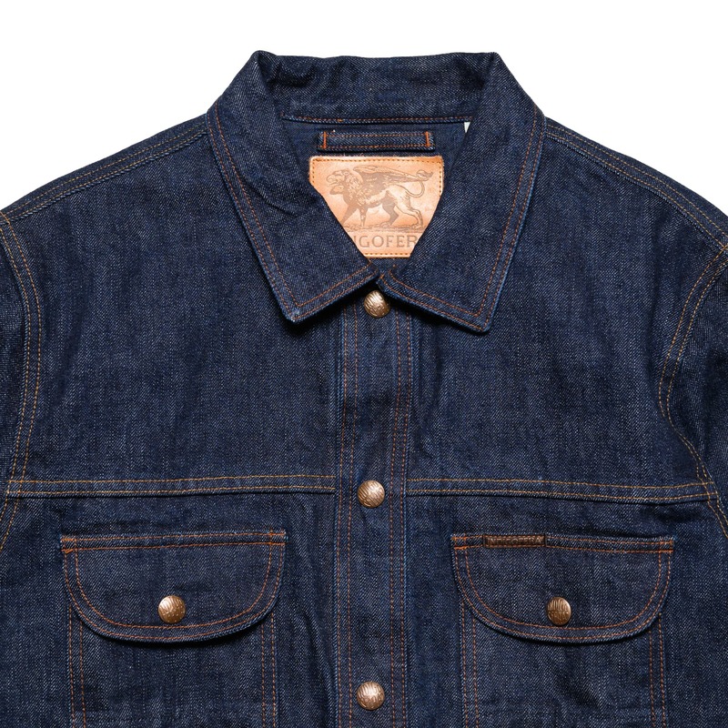 Indigofera Fargo Trucker Shiroyama 18oz Japanese Selvedge Denim jackets - Blue Indigofera Fargo Trucker Shiroyama 18oz Japanese Selvedge Denim jackets - Blue