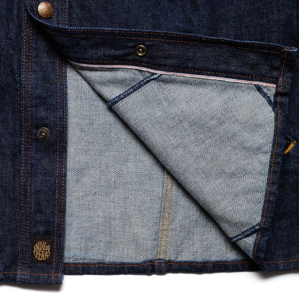 Indigofera Fargo Trucker Shiroyama 18oz Japanese Selvedge Denim jackets - Blue Indigofera Fargo Trucker Shiroyama 18oz Japanese Selvedge Denim jackets - Blue