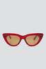 Assembly Acetate Kinos Sunglasses - Red - Thumbnail 1