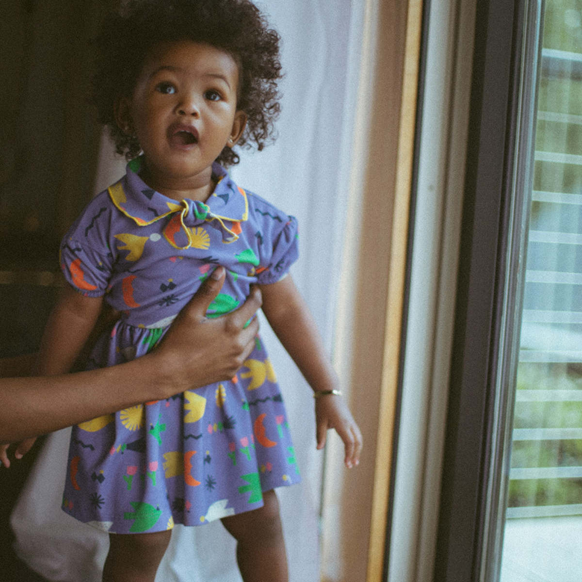 Misha & Puff Child Junior Scout Dress Pewter Daleyden Fete Blue 
