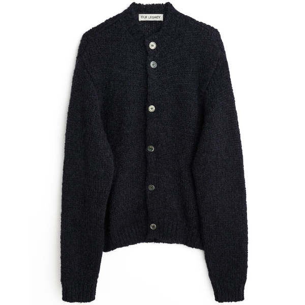 Our Legacy Opa Cardigan - Navy Fuzzy Mohpaca | Garmentory