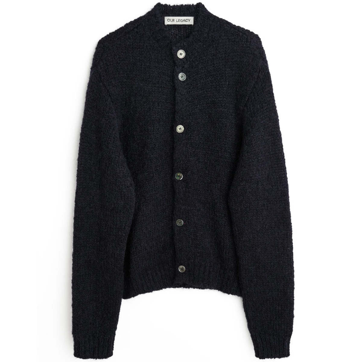 Our Legacy Opa Cardigan - Navy Fuzzy Mohpaca | Garmentory
