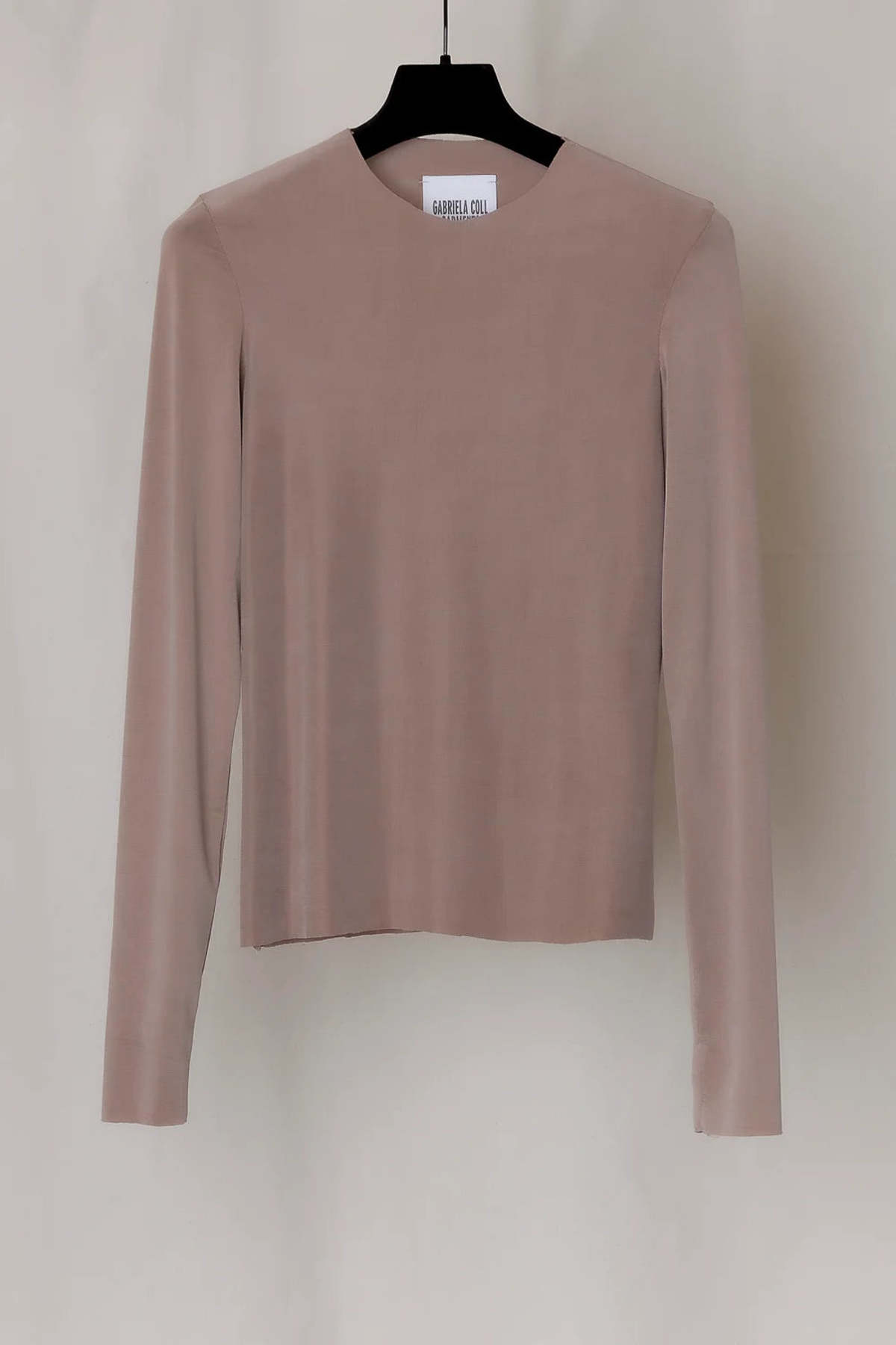 Gabriela Coll Garments Sanded Cupro No235 Longsleeve Top - Tan