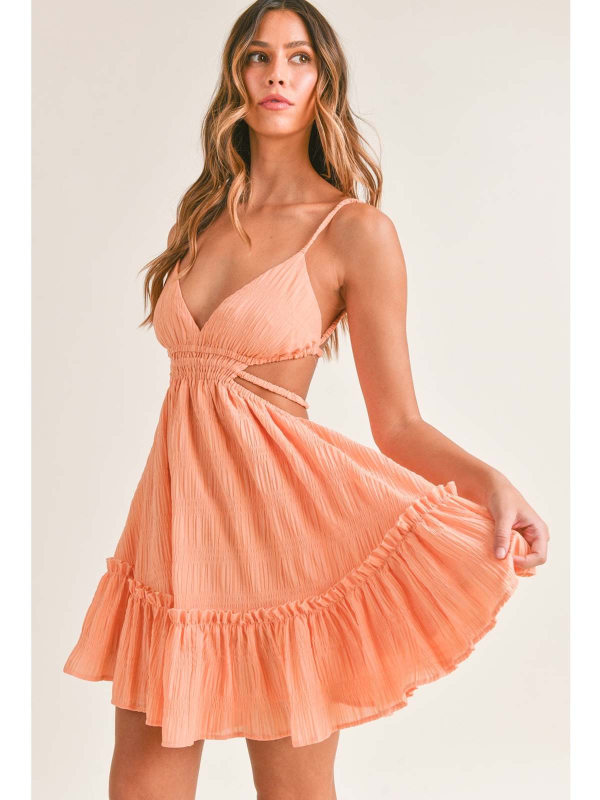 beautiful mini dress Strapless Short A-Line Homecoming Dress with Print Ivory/Bright Pink/Print / 8