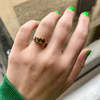 Jennie Kwon Designs Green Sapphire Olive Equilibrium Ring - Multi - Thumbnail 2