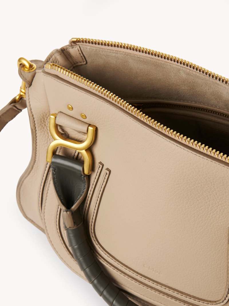 ハンドバッグ Chloe Marcie Medium Double Carry Floral Grey Chloé Marcie Double Carry Bag - Floral Grey | Garmentory