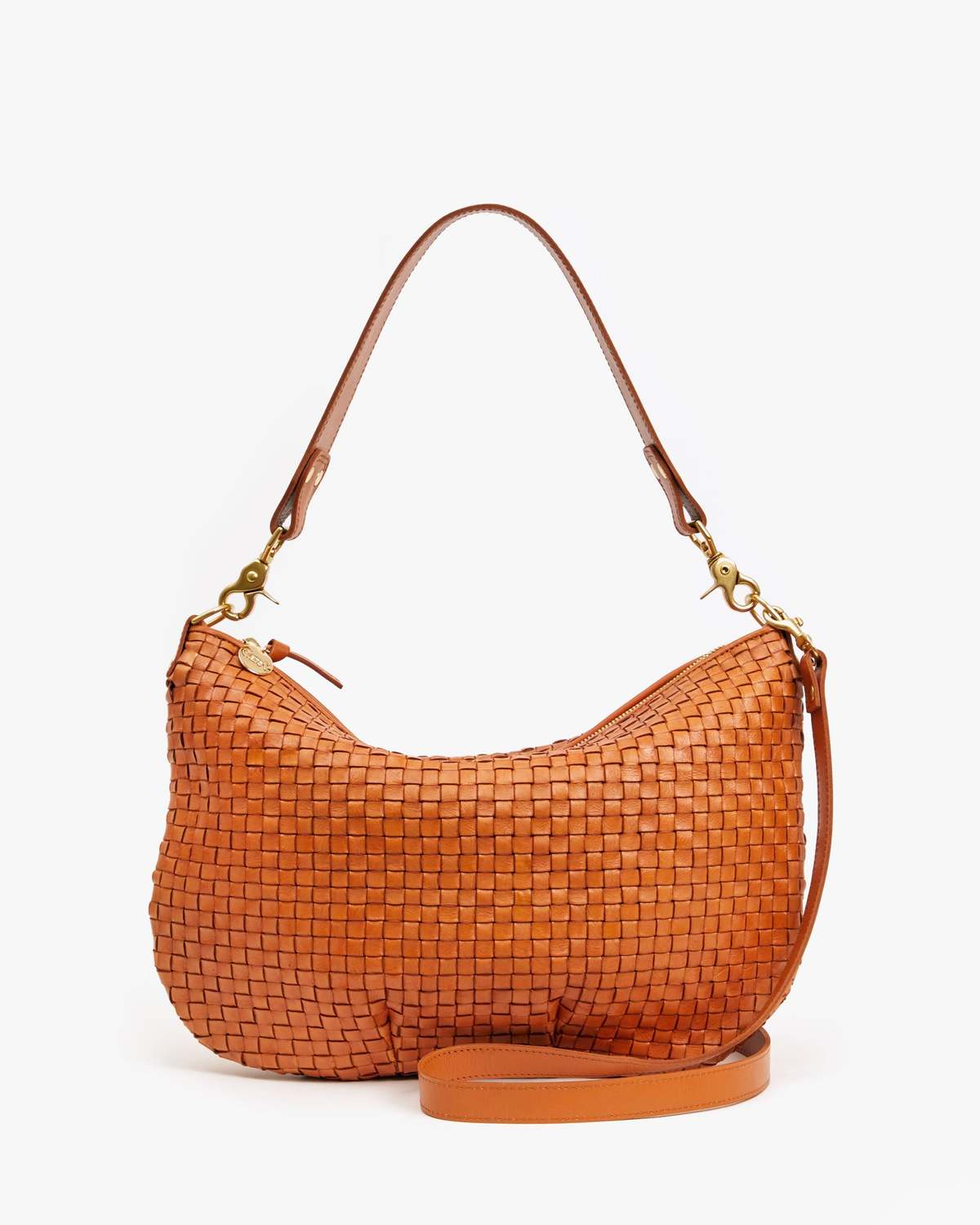 Clare V. Moyen Messenger - Natural Woven Checker - Image 3 of 6