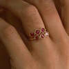 Jennie Kwon Designs Pink Sapphire Aria Ring - 14K Yellow/14K Rose/14K White - Thumbnail 2