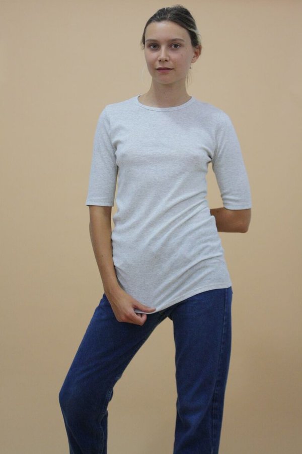 Calder Blake Diane Heather Rib Tee Calder Blake Diane Heather Rib Tee