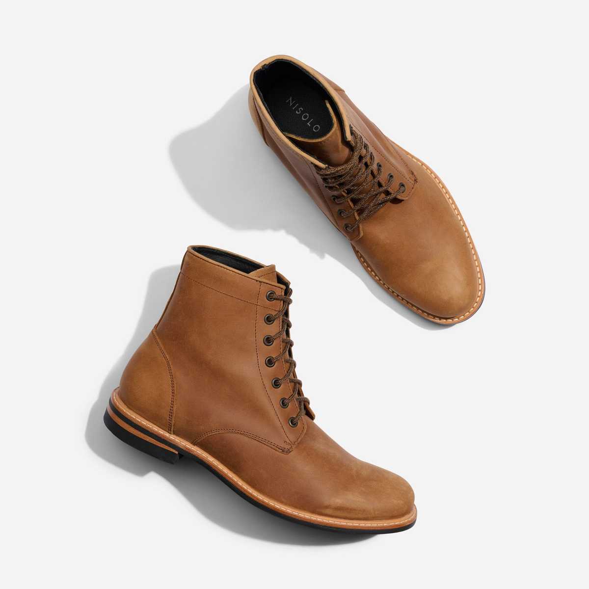 Nisolo Andres All-Weather Boots Tobacco Leather Men’s 9 Lace Up Nisolo All-Weather Andres Boot - Tobacco | Garmentory main image 2