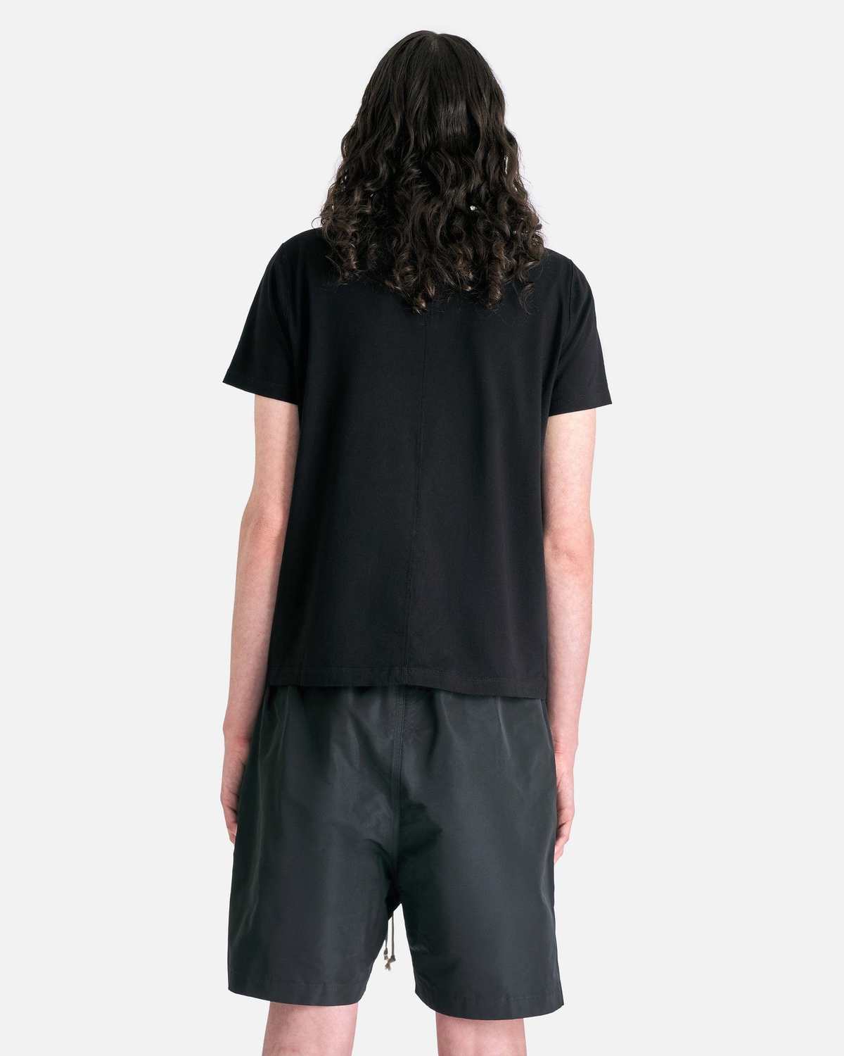 Tシャツ・カットソー RICK OWENS SS24 T-SHIRT - LEVEL T (DU01D1250BH09) Rick Owens Level Long Sleeve T-Shirt in Black | SVD