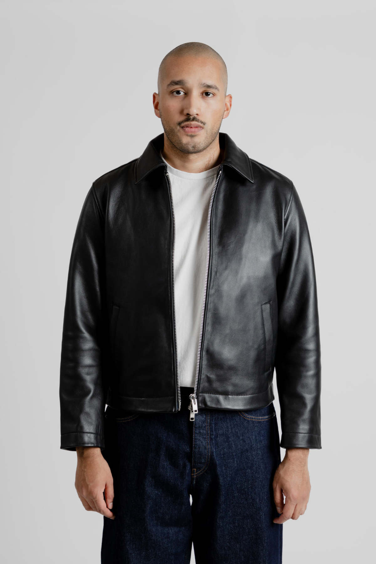 Sunflower Short Leather Jacket - Black | Garmentory