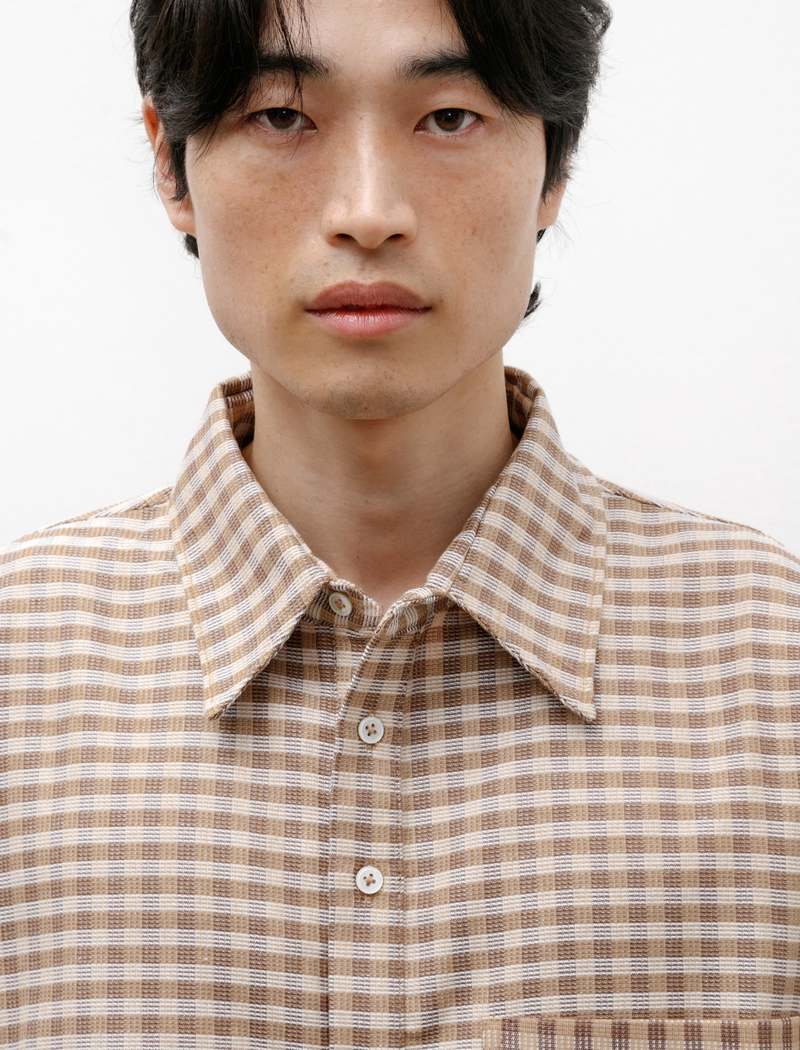 Camiel Fortgens 60s Bowling Polo - Brown Check | Garmentory
