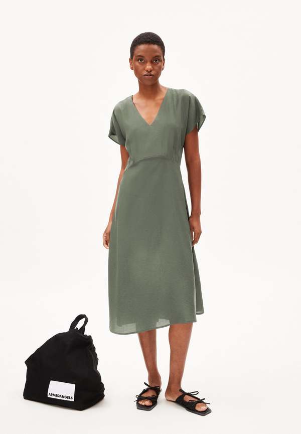 midi wrap dress with long sleeves Romantic Linen Dress for Women, Long Sleeve Linen Dress, Wrap Linen Dress, Linen Midi Dress, Beautiful Maxi Dress, Bohemian Dress, XS / Gray