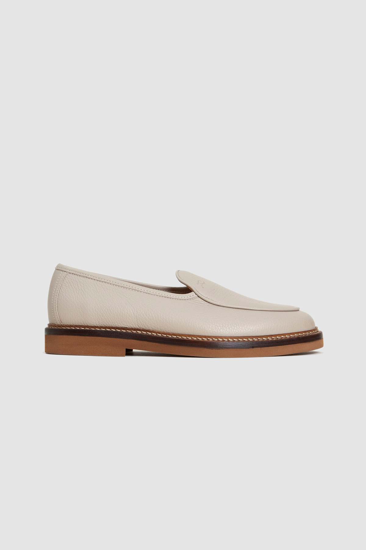 Jacques Solovière Calf Skin Suede Taupe Loafers LEX Beige Nubuck leather is the perfect modern basic for  main image 4