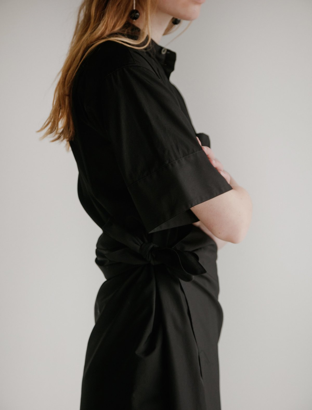 Ys by Yohji Yamamoto Side Wrap Shirt Dress | Garmentory