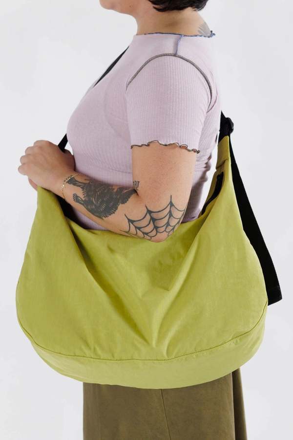 BAGGU Large Nylon Crescent Bag - Lemongrass | Garmentory 