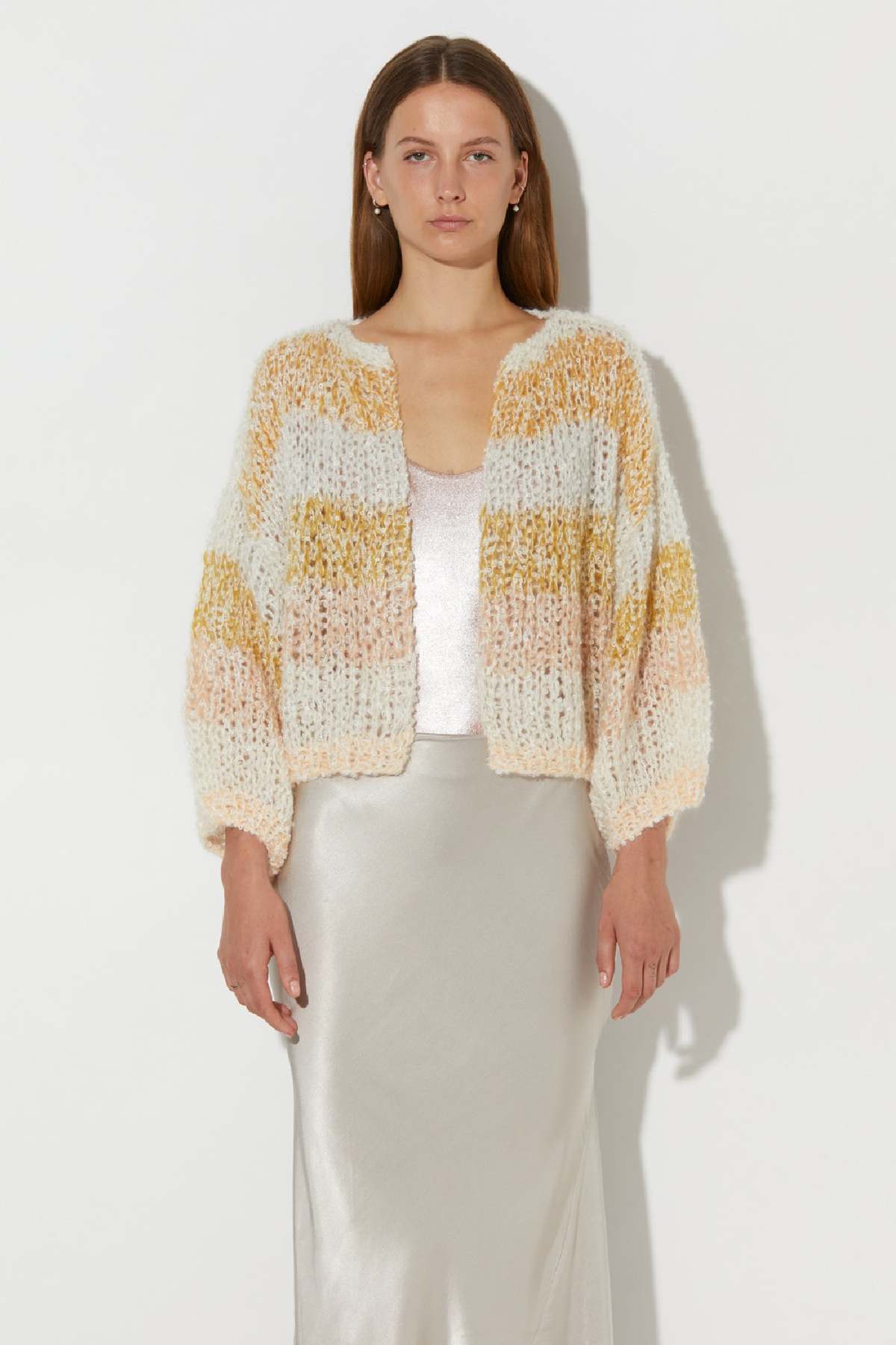 Maiami Boucle Rainbow Bomber - Sand - Image 1 of 4