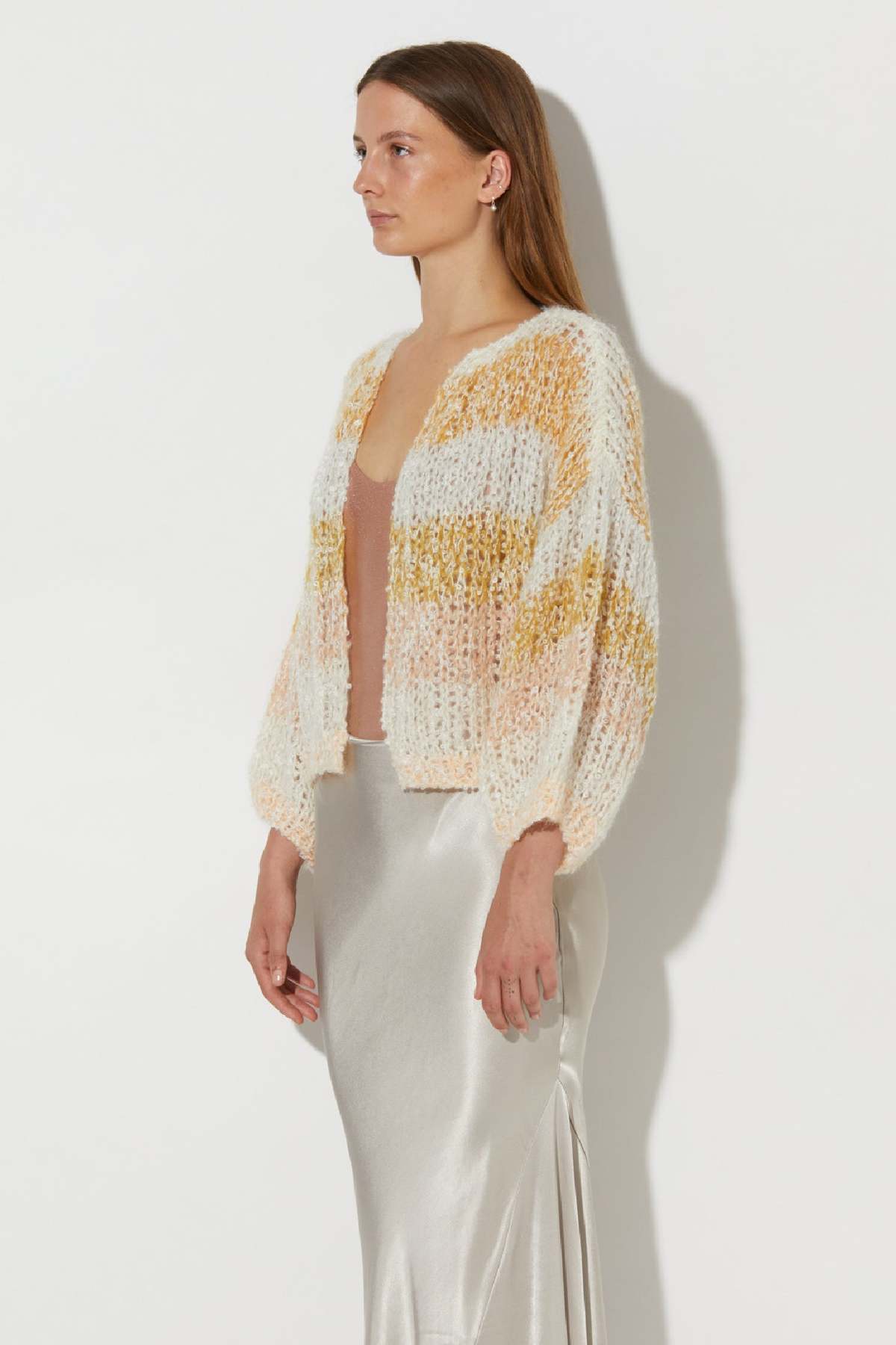 Maiami Boucle Rainbow Bomber - Sand - Image 2 of 4