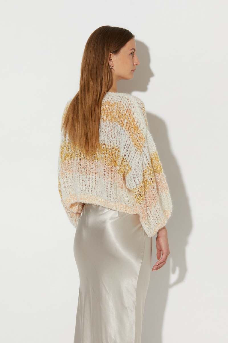 Maiami Boucle Rainbow Bomber - Sand