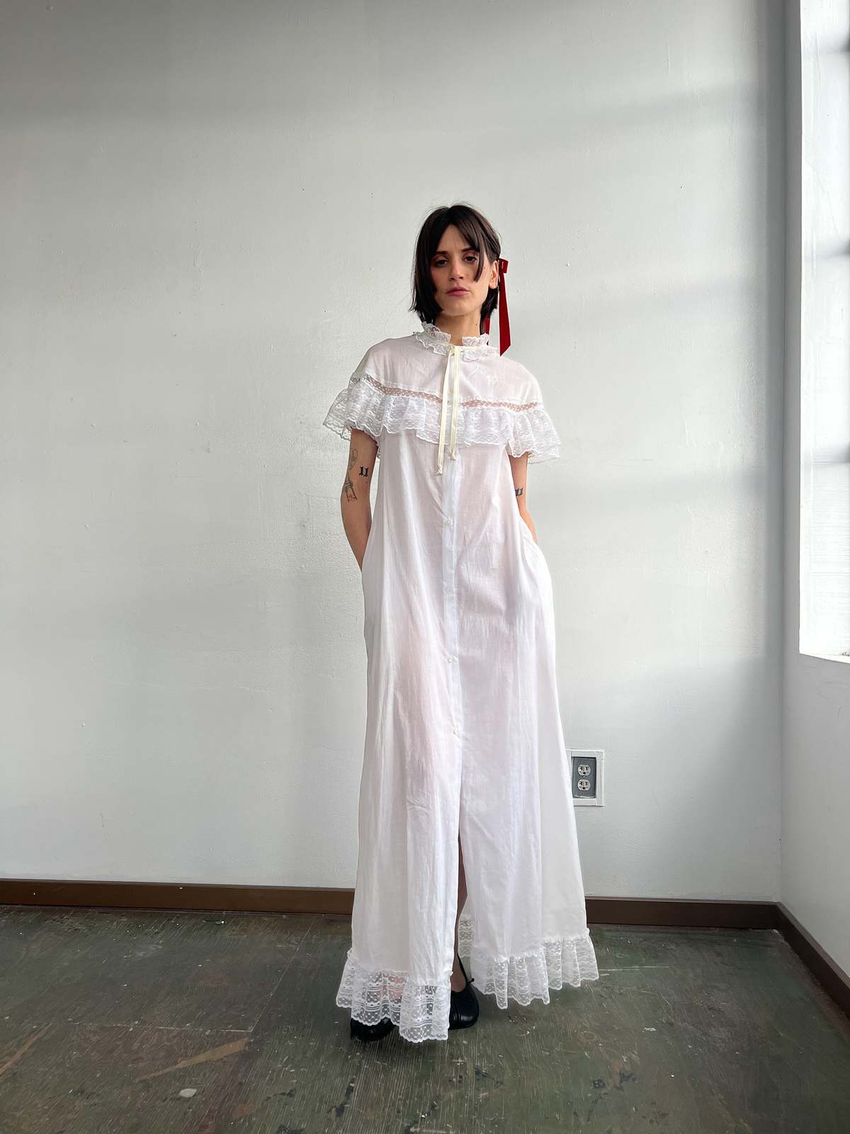 chinese dress ladies Givenchy Lace Feather Pearl Embellished Maxi Dress Blush