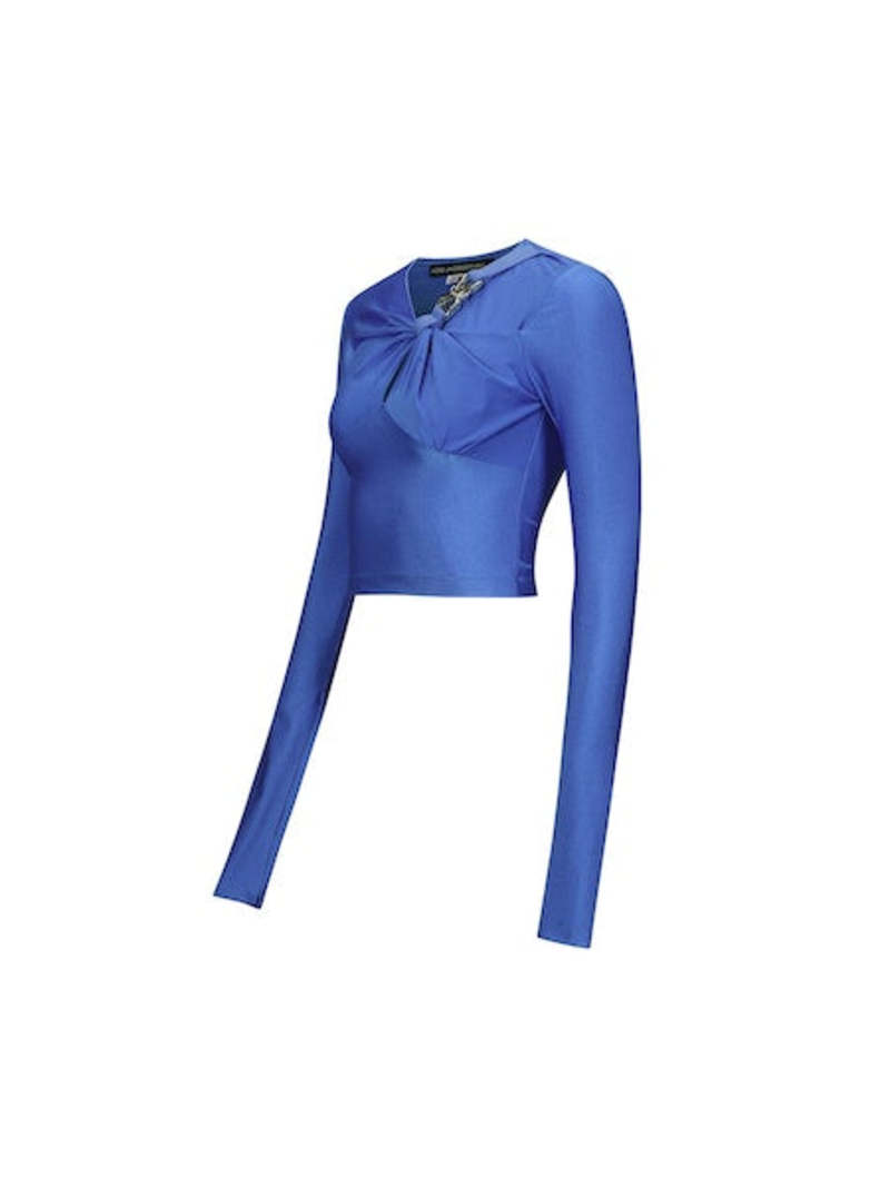 ANDERSSON BELL Elena Glitter Shirring Top - Marine Blue ANDERSSON BELL Elena Glitter Shirring Top - Marine Blue