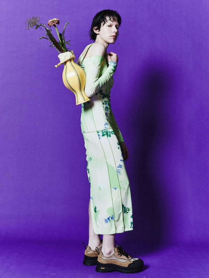 [ANDERSSON BELL]★LETTUCE PRINTED JERSEY DRESS ANDERSSON BELL Lettuce printed jersey dress LEO BOUTIQUE