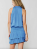 Current Air Cara Pleated Mini Dress - Faded Blue - Thumbnail 3
